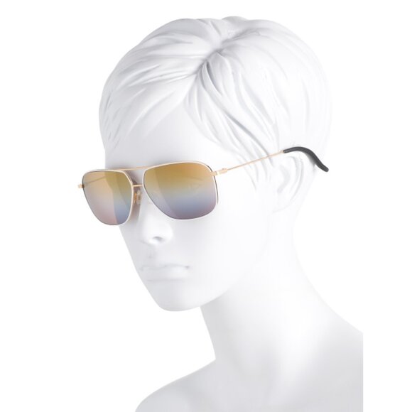 MAUI JIM Gold 62mm Aviator Sunglasses - Picture 2 of 2